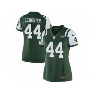 Women's Nike New York Jets #44 Corey Lemonier Limited Green Team Color NFL Jersey