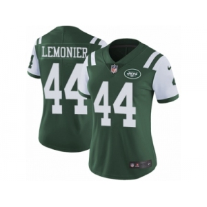 Women's Nike New York Jets #44 Corey Lemonier Vapor Untouchable Limited Green Team Color NFL Jersey