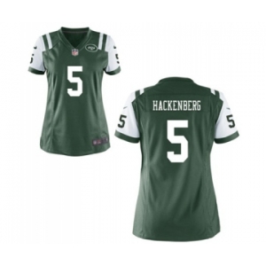 Women's Nike New York Jets #5 Christian Hackenberg Green Team Color NFL Jersey
