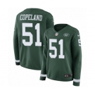 Women's Nike New York Jets #51 Brandon Copeland Limited Green Therma Long Sleeve NFL Jersey