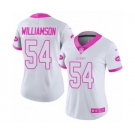 Women's Nike New York Jets #54 Avery Williamson Limited White Pink Rush Fashion NFL Jersey