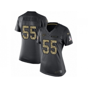 Women's Nike New York Jets #55 Lorenzo Mauldin Limited Black 2016 Salute to Service NFL Jersey