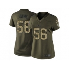 Women's Nike New York Jets #56 DeMario Davis Limited Green Salute to Service NFL Jersey