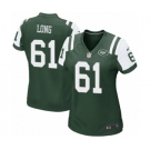 Women's Nike New York Jets #61 Spencer Long Game Green Team Color NFL Jersey