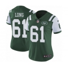 Women's Nike New York Jets #61 Spencer Long Green Team Color Vapor Untouchable Elite Player NFL Jersey