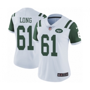 Women's Nike New York Jets #61 Spencer Long White Vapor Untouchable Limited Player NFL Jersey