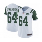 Women's Nike New York Jets #64 Travis Swanson White Vapor Untouchable Limited Player NFL Jersey