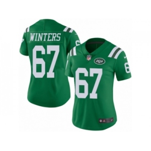 Women's Nike New York Jets #67 Brian Winters Limited Green Rush NFL Jersey