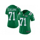 Women's Nike New York Jets #71 Ben Ijalana Limited Green Rush NFL Jersey
