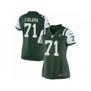 Women's Nike New York Jets #71 Ben Ijalana Limited Green Team Color NFL Jersey