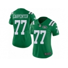 Women's Nike New York Jets #77 James Carpenter Limited Green Rush NFL Jersey