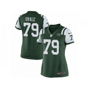 Women's Nike New York Jets #79 Brent Qvale Limited Green Team Color NFL Jersey