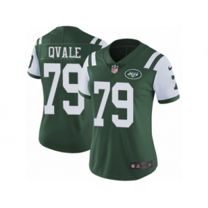 Women's Nike New York Jets #79 Brent Qvale Vapor Untouchable Limited Green Team Color NFL Jersey