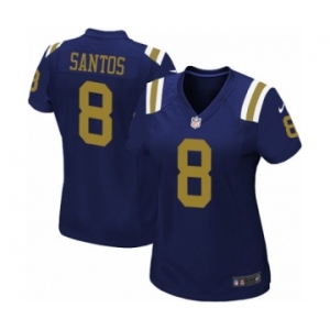 Women's Nike New York Jets #8 Cairo Santos Game Navy Blue Alternate NFL Jersey