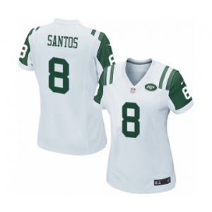 Women's Nike New York Jets #8 Cairo Santos Game White NFL Jersey