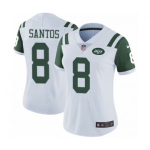 Women's Nike New York Jets #8 Cairo Santos White Vapor Untouchable Elite Player NFL Jersey