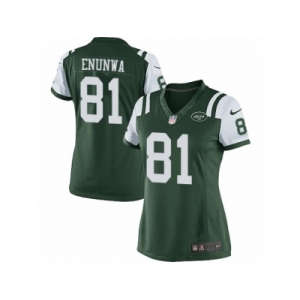 Women's Nike New York Jets #81 Quincy Enunwa Limited Green Team Color NFL Jersey