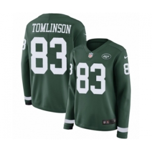 Women's Nike New York Jets #83 Eric Tomlinson Limited Green Therma Long Sleeve NFL Jersey