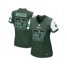 Women's Nike New York Jets #87 Eric Decker Limited Green Strobe NFL Jersey
