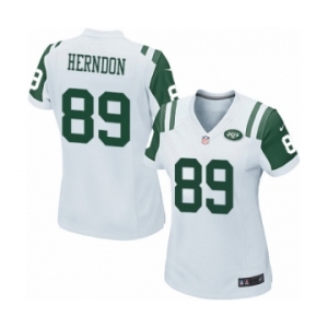 Women's Nike New York Jets #89 Chris Herndon Game White NFL Jersey
