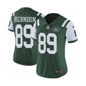 Women's Nike New York Jets #89 Chris Herndon Green Team Color Vapor Untouchable Elite Player NFL Jersey