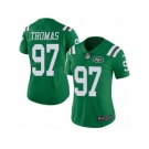 Women's Nike New York Jets #97 Lawrence Thomas Limited Green Rush NFL Jersey