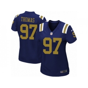 Women's Nike New York Jets #97 Lawrence Thomas Limited Navy Blue Alternate NFL Jersey