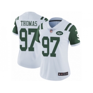 Women's Nike New York Jets #97 Lawrence Thomas Vapor Untouchable Limited White NFL Jersey