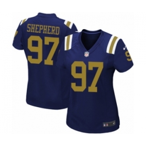 Women's Nike New York Jets #97 Nathan Shepherd Elite Navy Blue Alternate NFL Jersey