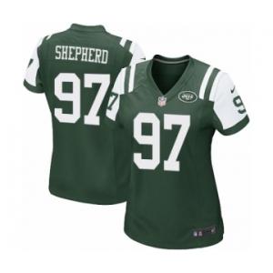 Women's Nike New York Jets #97 Nathan Shepherd Game Green Team Color NFL Jersey