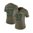Women's Nike New York Jets #97 Nathan Shepherd Limited Olive 2017 Salute to Service NFL Jersey