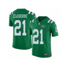 Youth Nike New York Jets #21 Morris Claiborne Limited Green Rush NFL Jersey