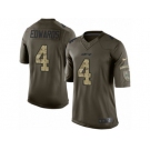 Youth Nike New York Jets #4 Lac Edwards Limited Green Salute to Service NFL Jersey
