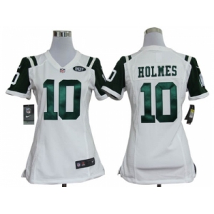 nike women nfl jerseys New York Jets #10 Santonio Holmes White[nike]