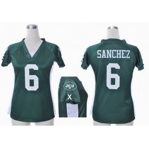 nike women nfl jerseys new york jets #6 sanchez green[draft him ii top]