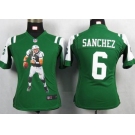 nike women nfl jerseys new york jets #6 sanchez green[portrait fashion]