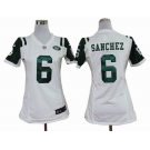 nike women nfl jerseys new york jets #6 sanchez white[nike]