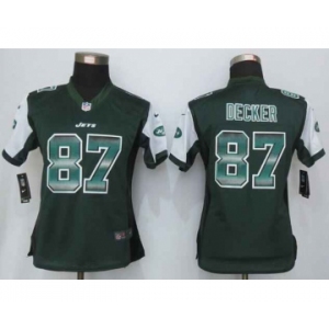 nike women nfl jerseys new york jets #87 decker green[Strobe Limited][decker]