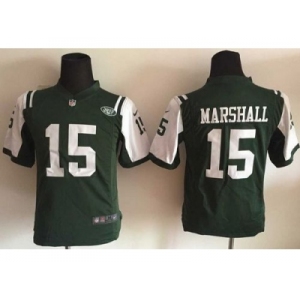 Nike Youth New York Jets #15 Brandon Marshall Green Team Color Stitched Jerseys