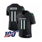 Youth New York Jets #11 Robby Anderson Black Alternate Vapor Untouchable Limited Player 100th Season Football Jersey