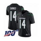 Youth New York Jets #14 Sam Darnold Black Alternate Vapor Untouchable Limited Player 100th Season Football Jersey