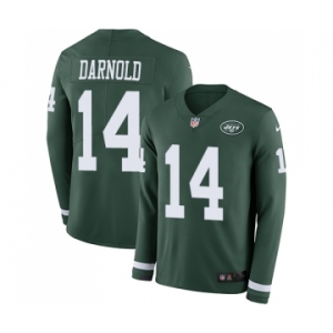 Youth New York Jets #14 Sam Darnold Limited Green Therma Long Sleeve Football Jersey