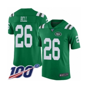 Youth New York Jets #26 Le'Veon Bell Limited Green Rush Vapor Untouchable 100th Season Football Jersey