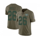 Youth New York Jets #26 Le'Veon Bell Limited Olive 2017 Salute to Service Football Jersey