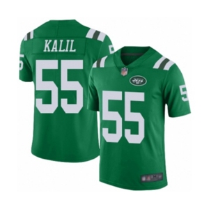 Youth New York Jets #55 Ryan Kalil Limited Green Rush Vapor Untouchable Football Jersey