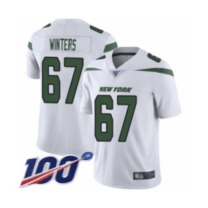 Youth New York Jets #67 Brian Winters White Vapor Untouchable Limited Player 100th Season Football Jersey