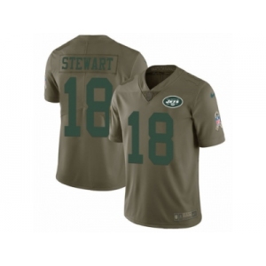 Youth Nike New York Jets #18 ArDarius Stewart Limited Olive 2017 Salute to Service NFL Jersey