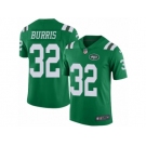 Youth Nike New York Jets #32 Juston Burris Limited Green Rush Vapor Untouchable NFL Jersey
