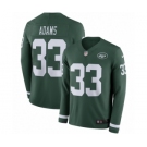 Youth Nike New York Jets #33 Jamal Adams Limited Green Therma Long Sleeve NFL Jersey