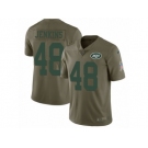 Youth Nike New York Jets #48 Jordan Jenkins Limited Olive 2017 Salute to Service NFL Jersey